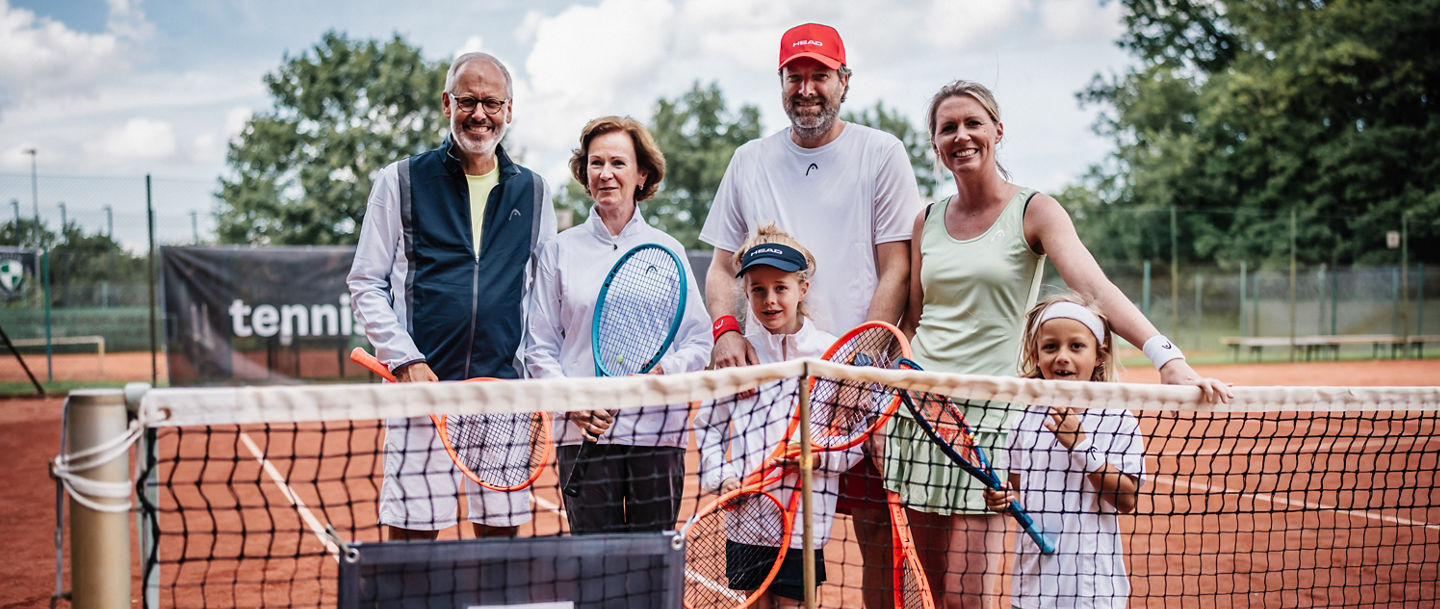 Generationen verschiedener Tennisspieler