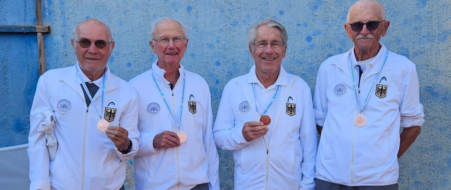 Team Germany Men 85, (von links) Hans Koller, Wolfgang Mai, Bernd M. Müller, Kurt Stief