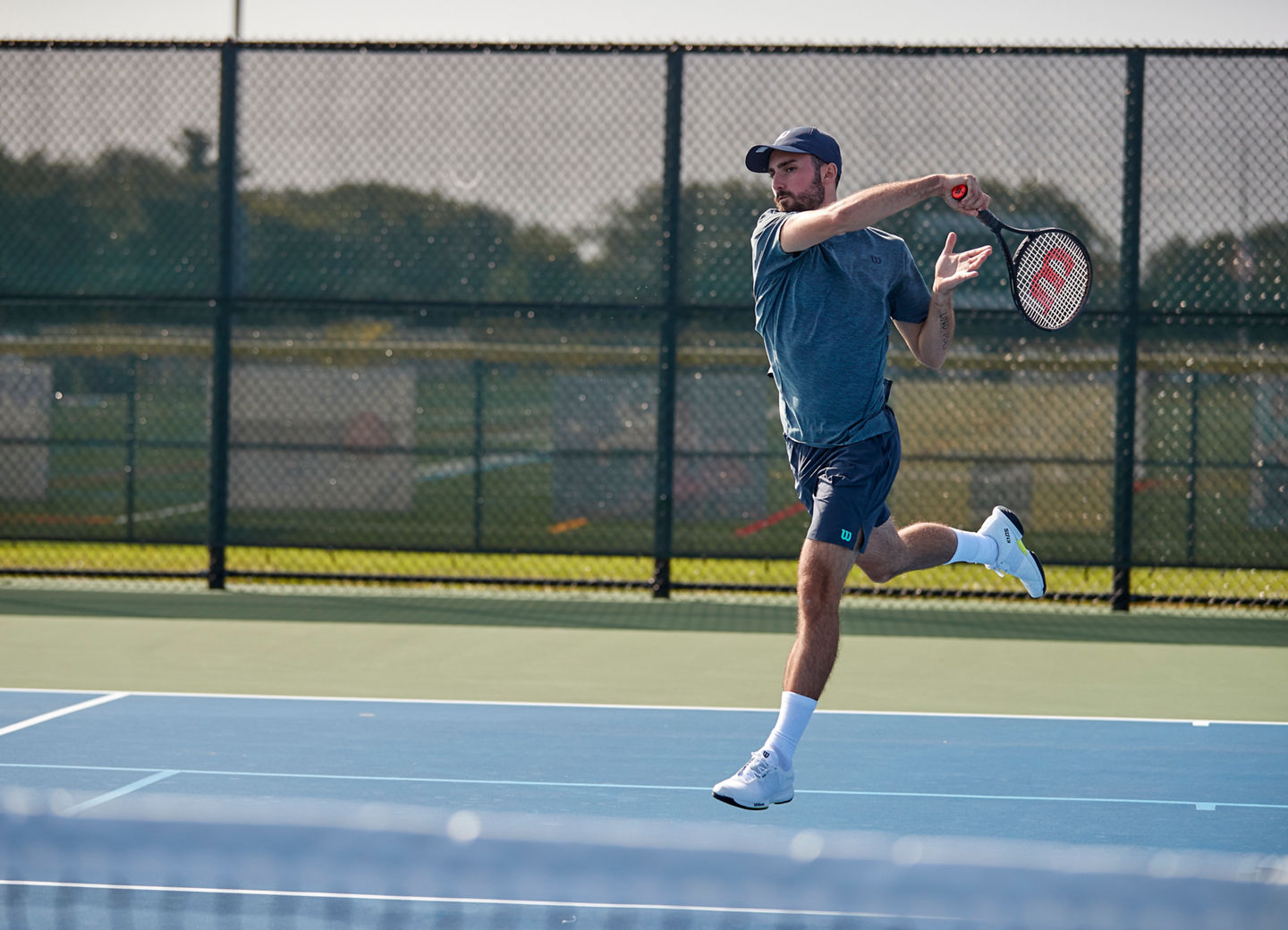 Tennisspieler Vorhand
