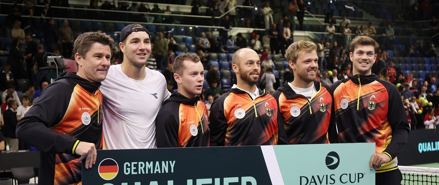 Gruppenfoto des deutsche Davis Cup Teams
