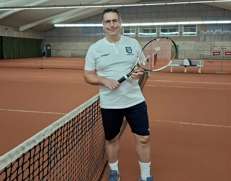 Torsten Schäfer, Jugendwart TC Wesel-Büderich 1970 e.V. auf dem Tennisplatz