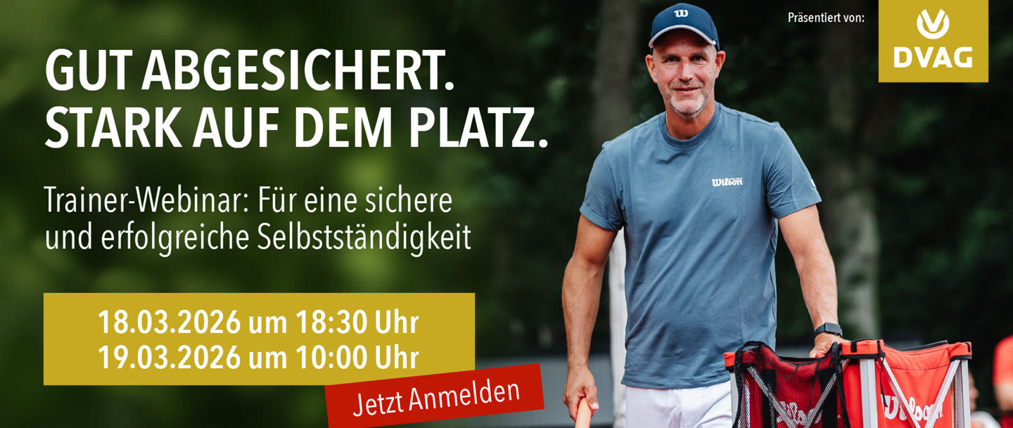 Tennis Trainer Webinar Promotion with Event Dates