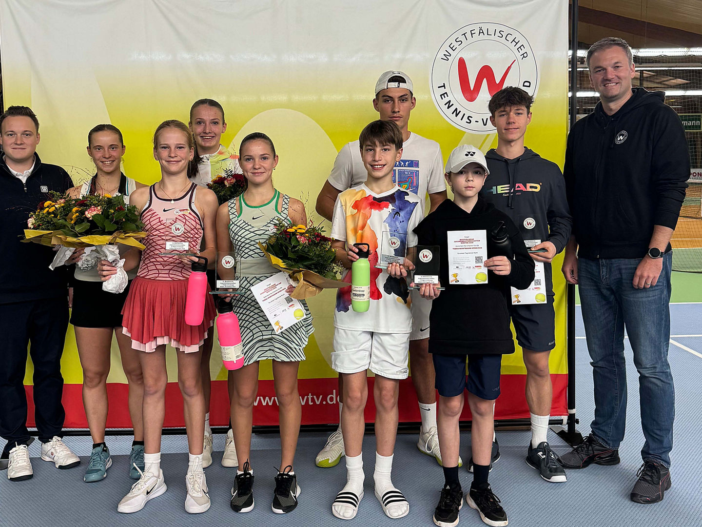 Die Siegerinnen, Sieger, Finalistinnen und Finalisten der 47. Westfälischen Jugendmeisterschaften.