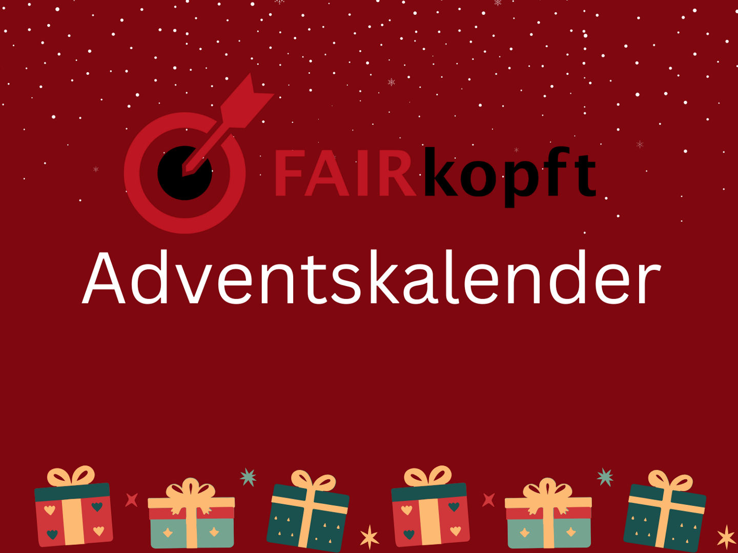 Augen offen halten: Am 1.12. startet der FAIRkopft Adventskalender