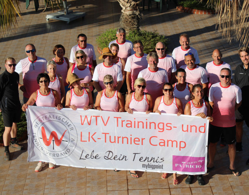 Gruppenbild vom WTV Trainings- und LK-Turnier Camp