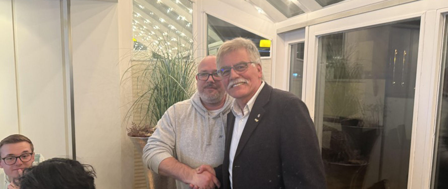 Vorsitzender Rainer Schröter (rechts) und stellv Vorsitzender - Jugend Björn Engelberg