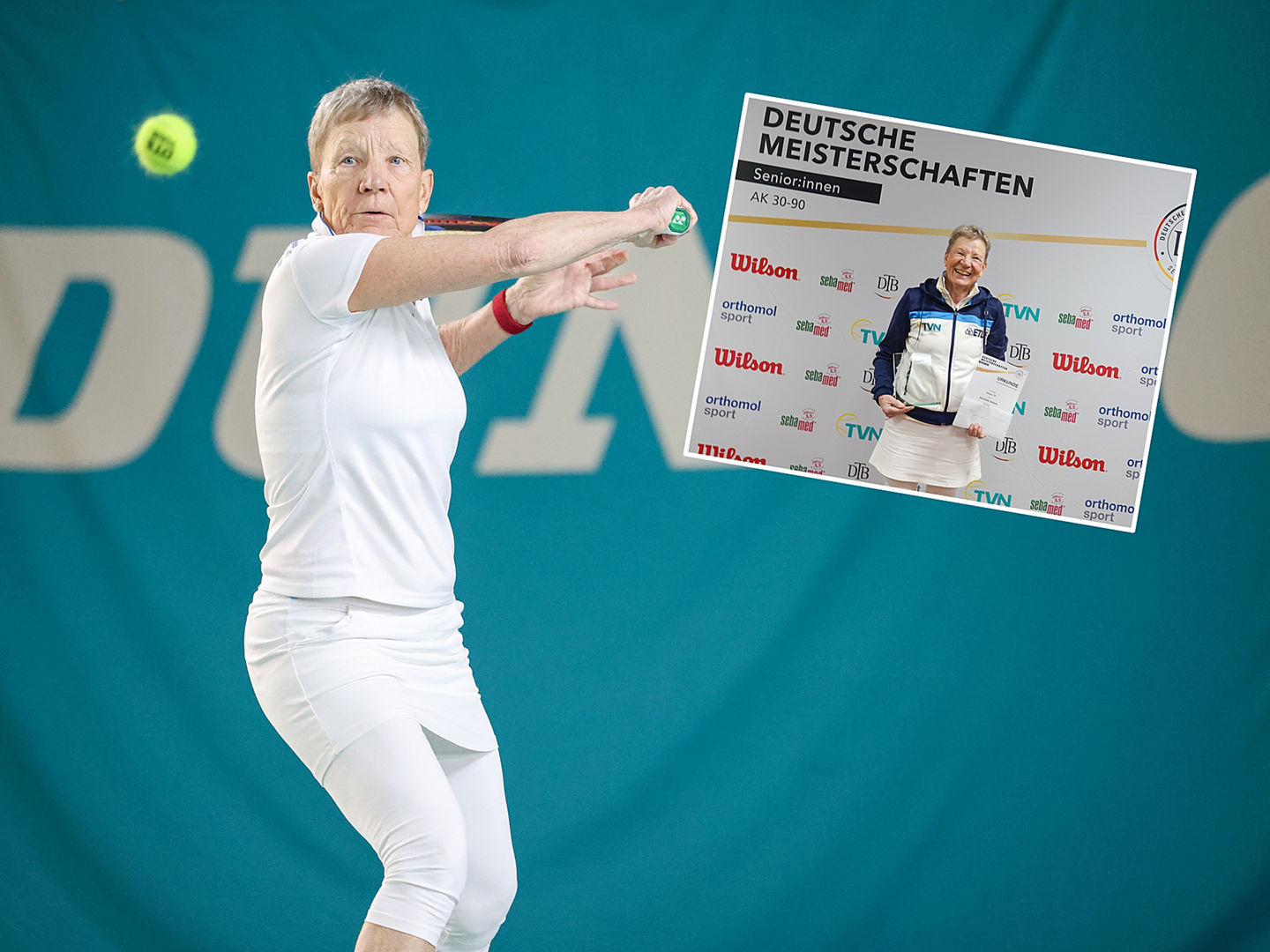 Deutsche Meisterin der Damen 75: Reinhilde Adams (ETUF Essen)