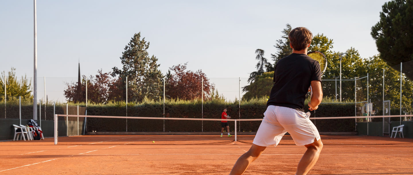 Tennisspieler auf dem Platz