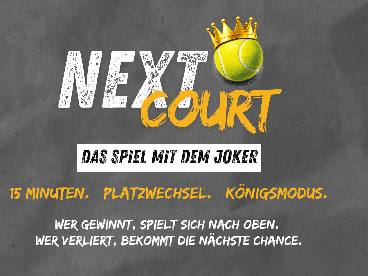 Grafik für die Hobby-Turnierserie NextCourt