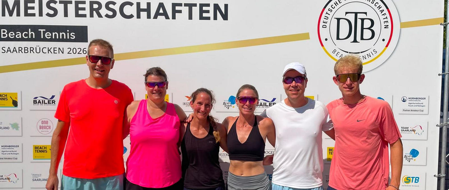 TNB-Spieler bei den Beach Tennis Meisterschaften