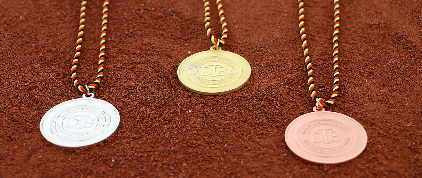 Medaillen Gold, Silber, Bronze vom DTB