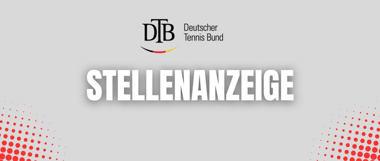 Logo des DTB mit dem Wort "Stellenanzeige"