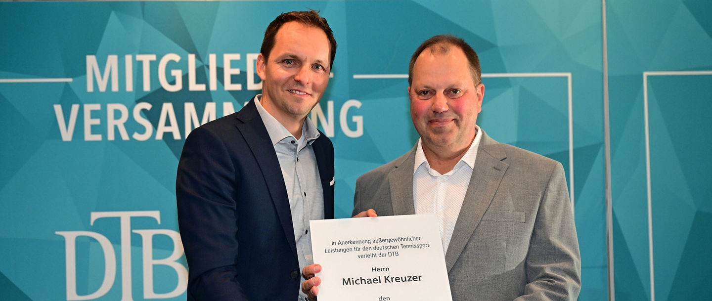 DTB-Mitgliederversammlung 2024: Michael Kreuzer erhält den DTB Trainer Award