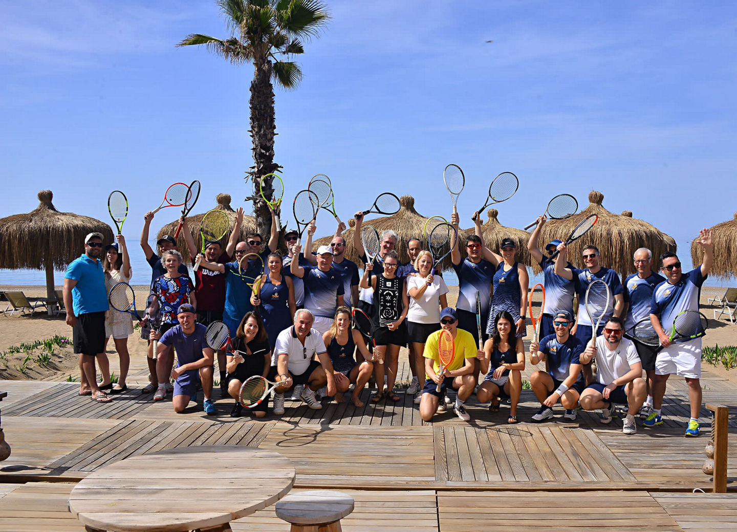 Gruppenfoto im Urlaub