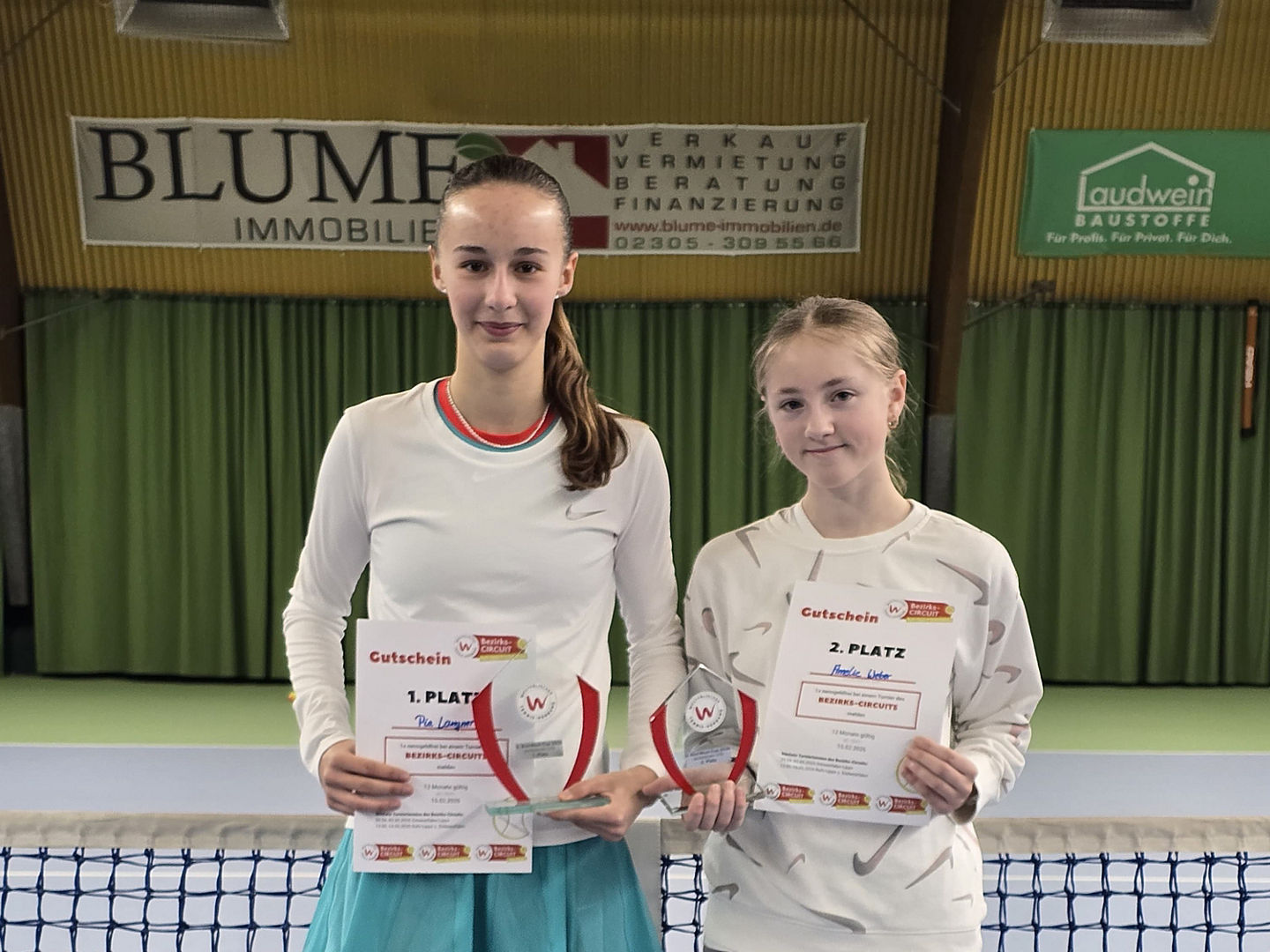 Finalistinnen U16: Pia Langer (links) und Amelie Weber