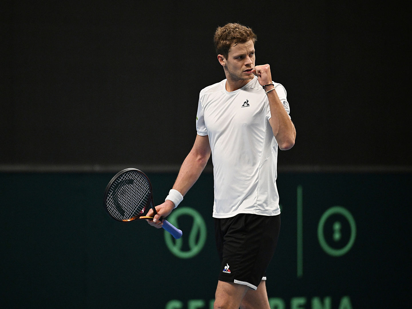 Yannick Hanfmann gewinnt sein Match.