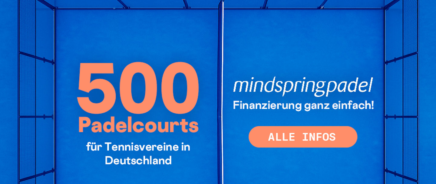Deutscher Tennis Bund und Mindspring starten Partnerschaft zur Finanzierung von Padelcourts 