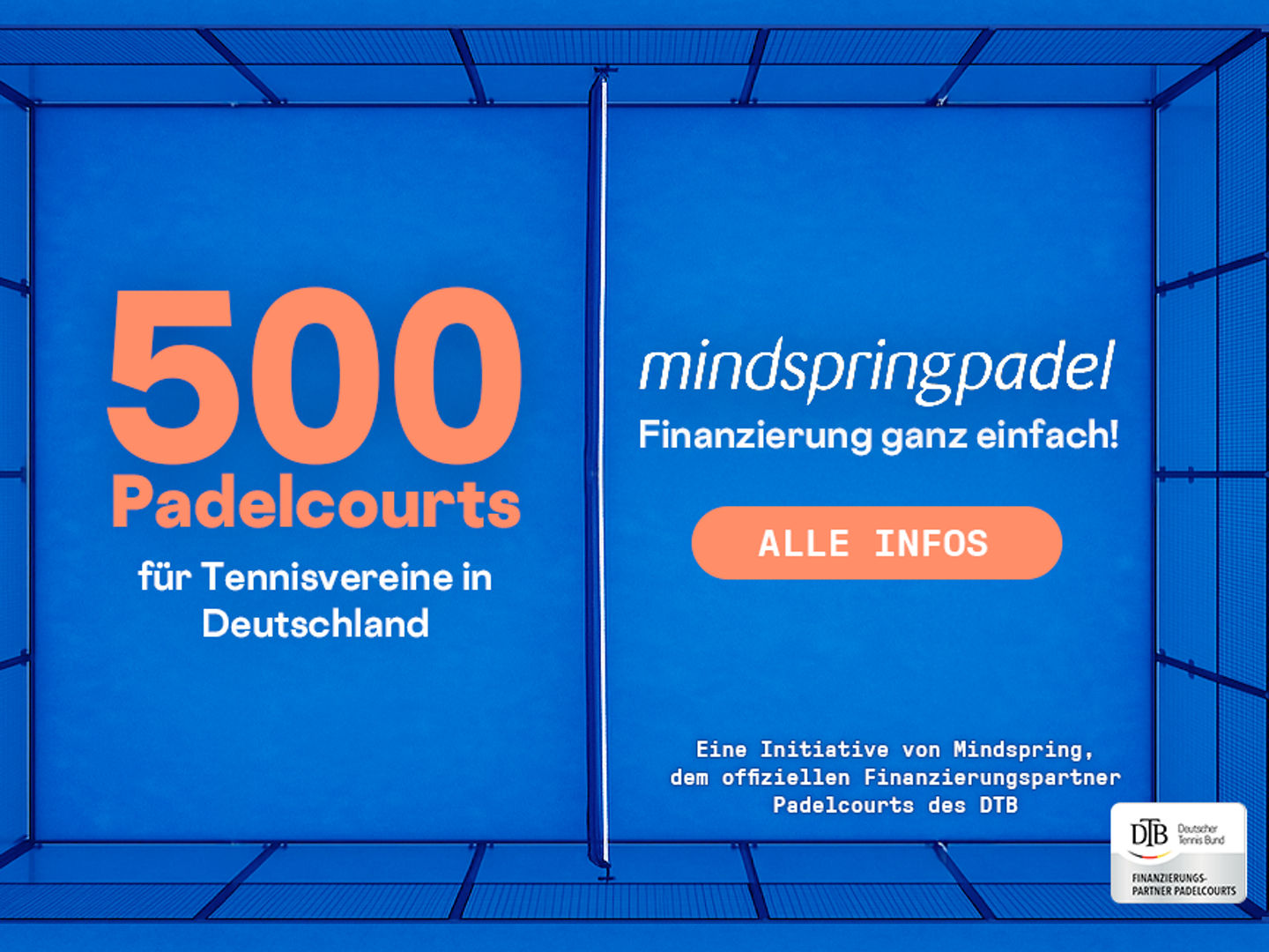 Deutscher Tennis Bund und Mindspring starten Partnerschaft zur Finanzierung von Padelcourts 