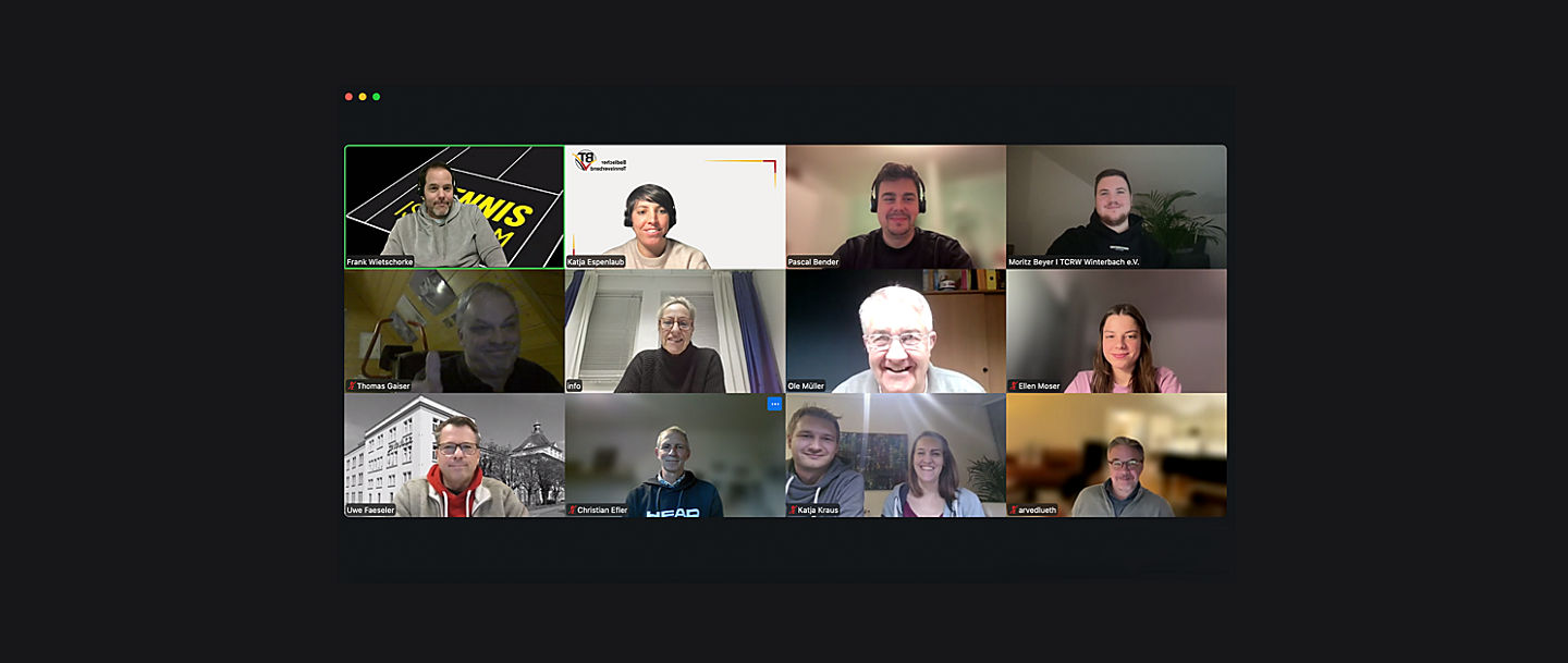 Screenshot des digitalen Treffens im Rahmen des N!-Charta-Konvois