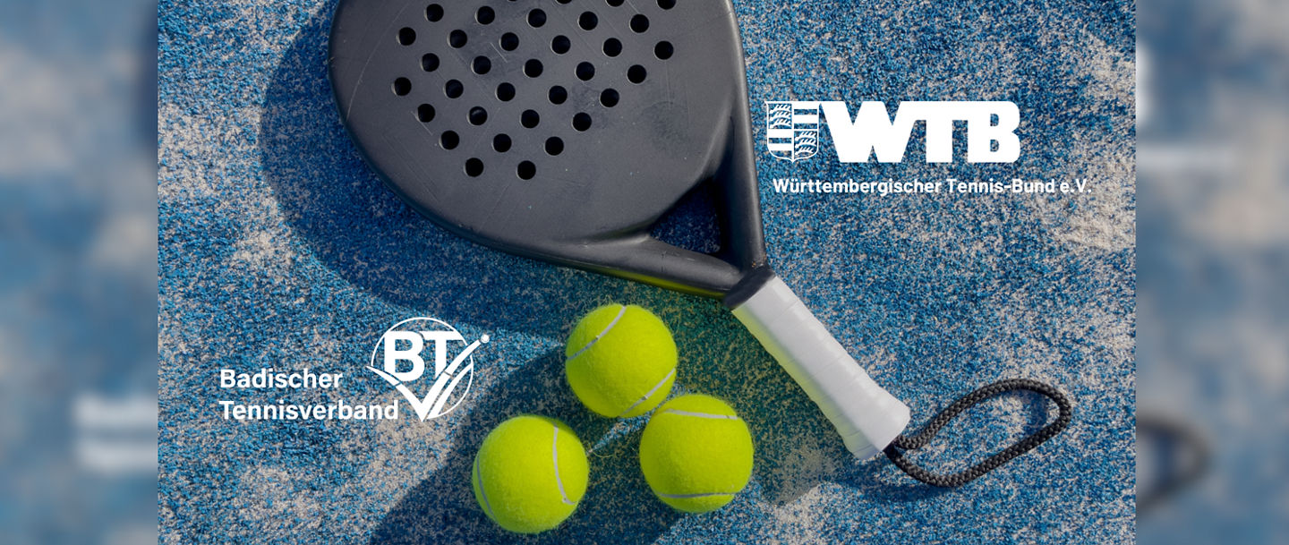 BTV und WTB Logo mit Padelschläger