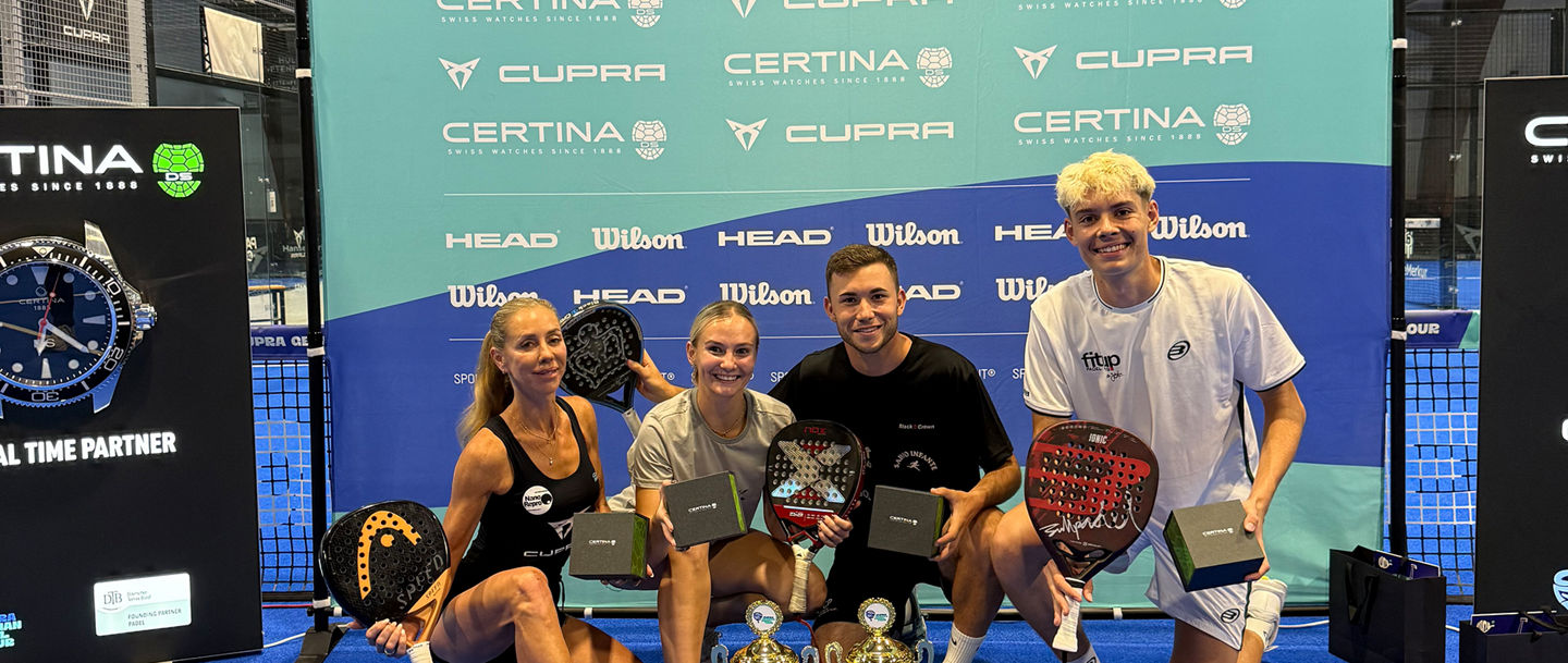 Die beiden Siegerteams der CUPRA German Padel Tour Finals