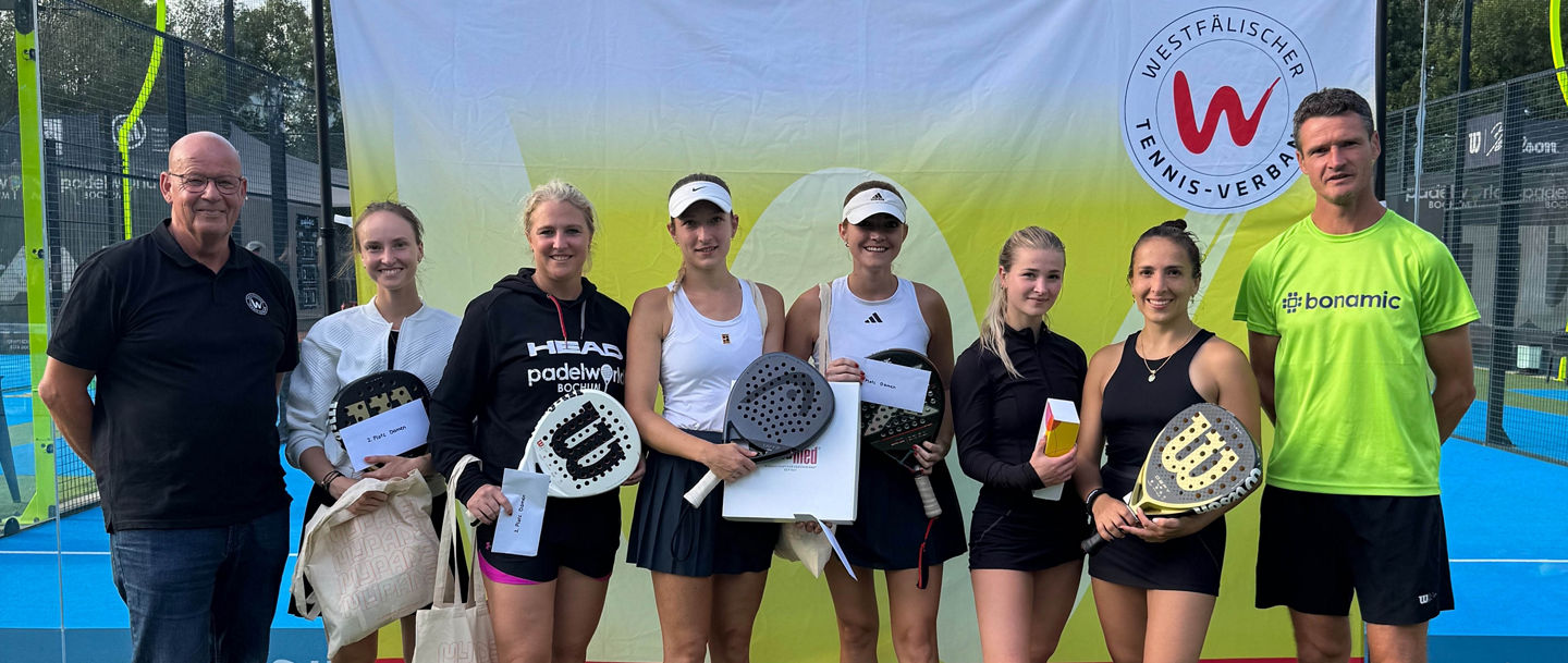 Siegerehrung bei den Westfälischen Padelmeisterschaften