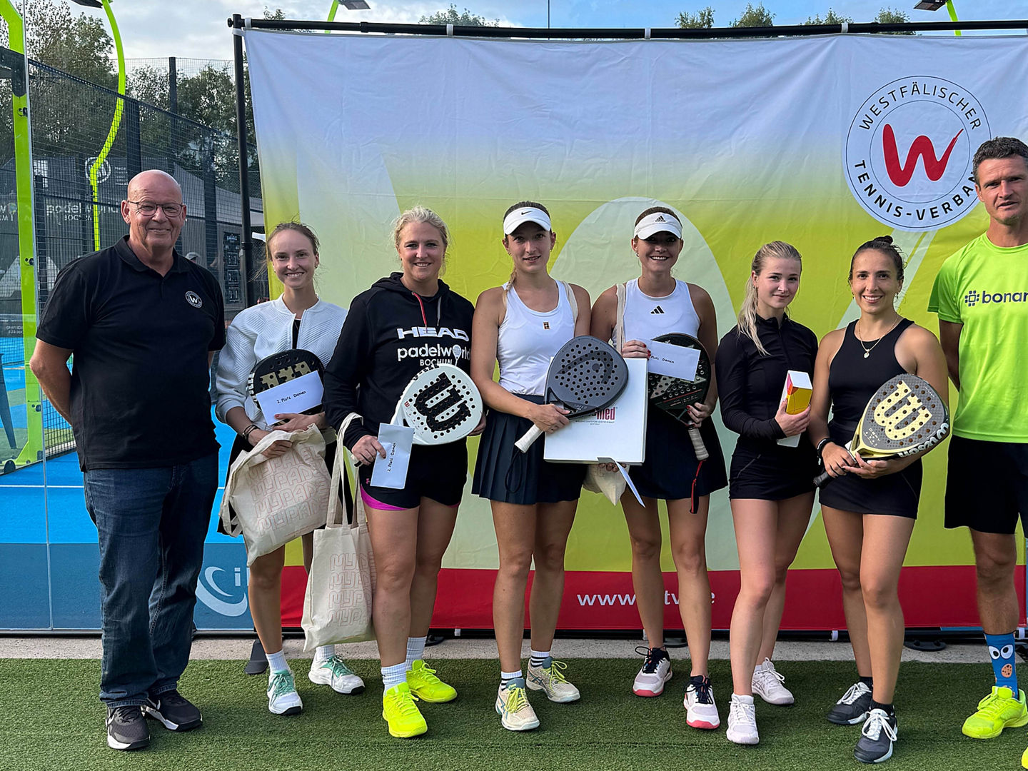 Siegerehrung bei den Westfälischen Padelmeisterschaften