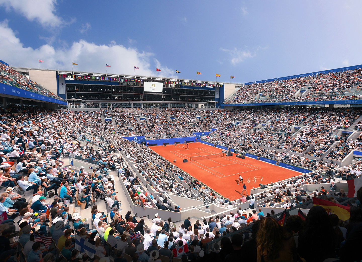 Stadion Roland Garros bei Olympia 2024