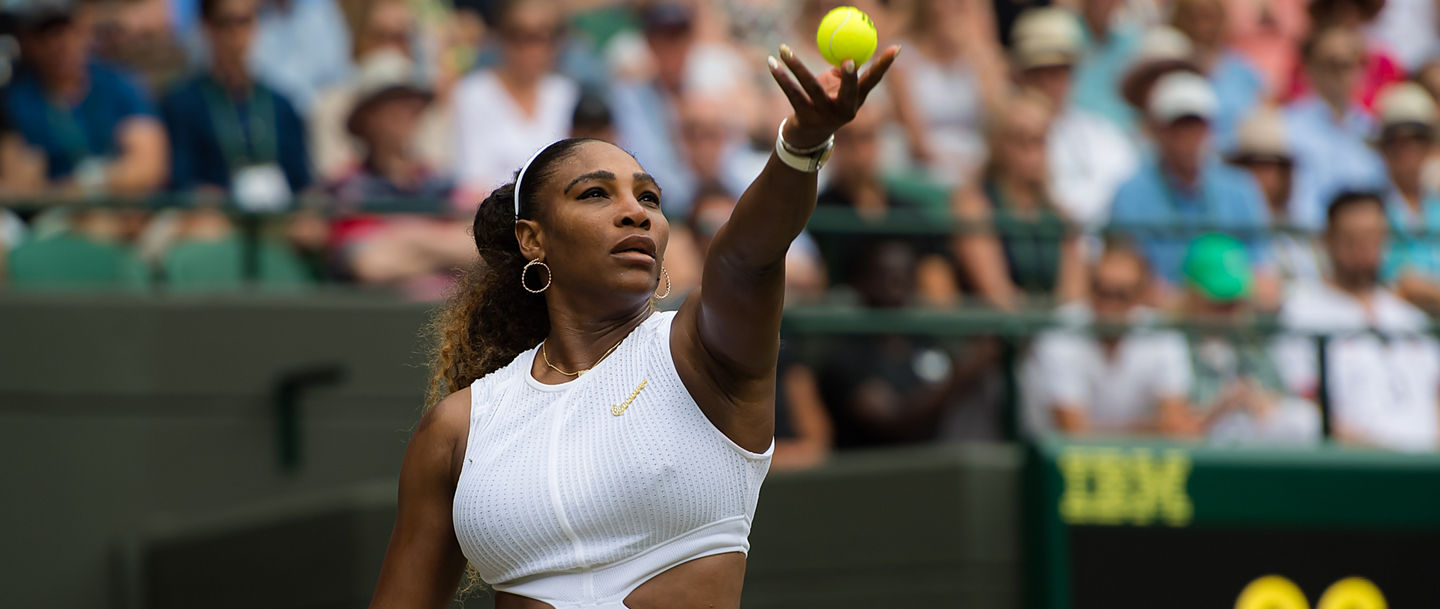 Serena Williams of the United States in action during her third-round match at the 2019 Wimbledon Championships Grand Slam Tennis Tournament