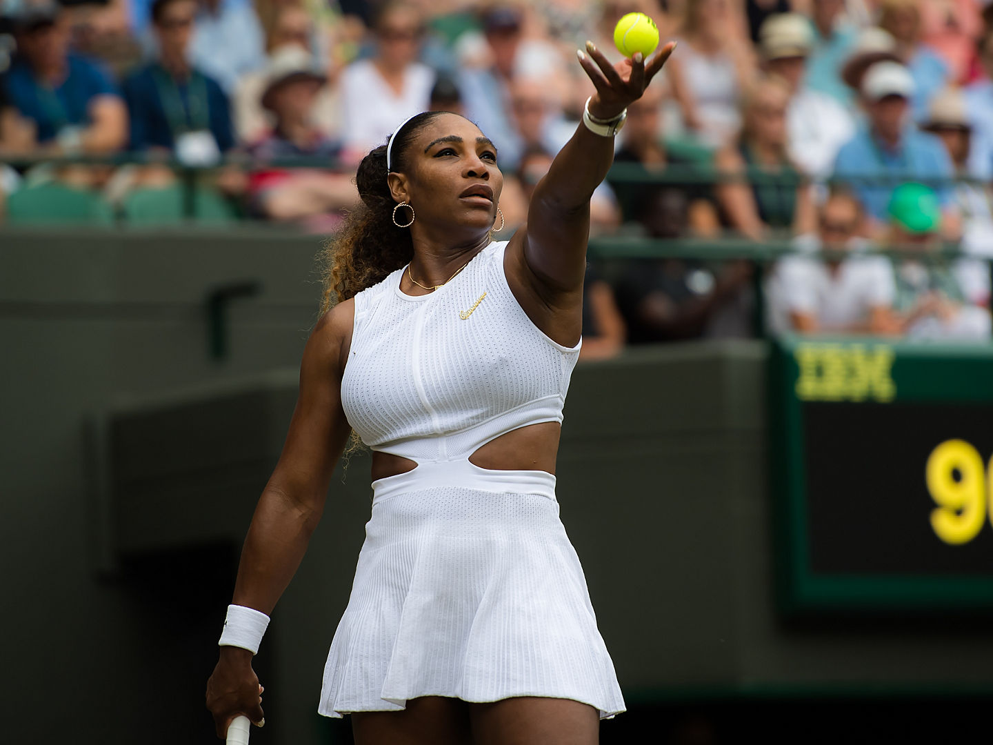 Serena Williams of the United States in action during her third-round match at the 2019 Wimbledon Championships Grand Slam Tennis Tournament