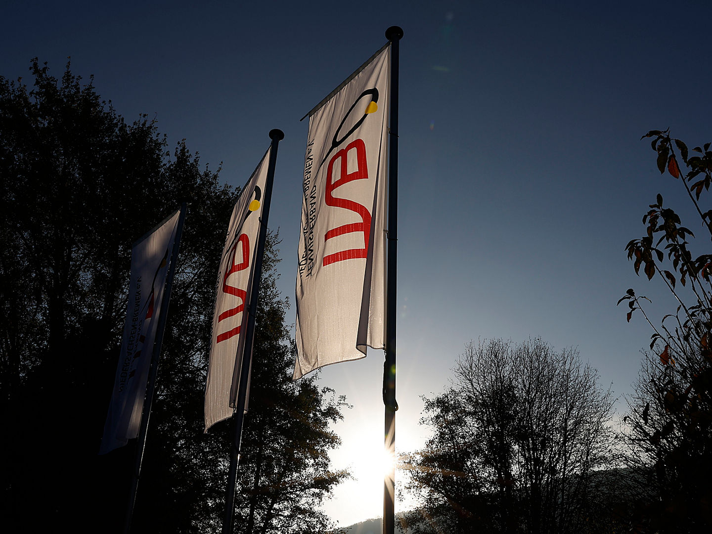 Sonnenuntergang TNB Fahnen