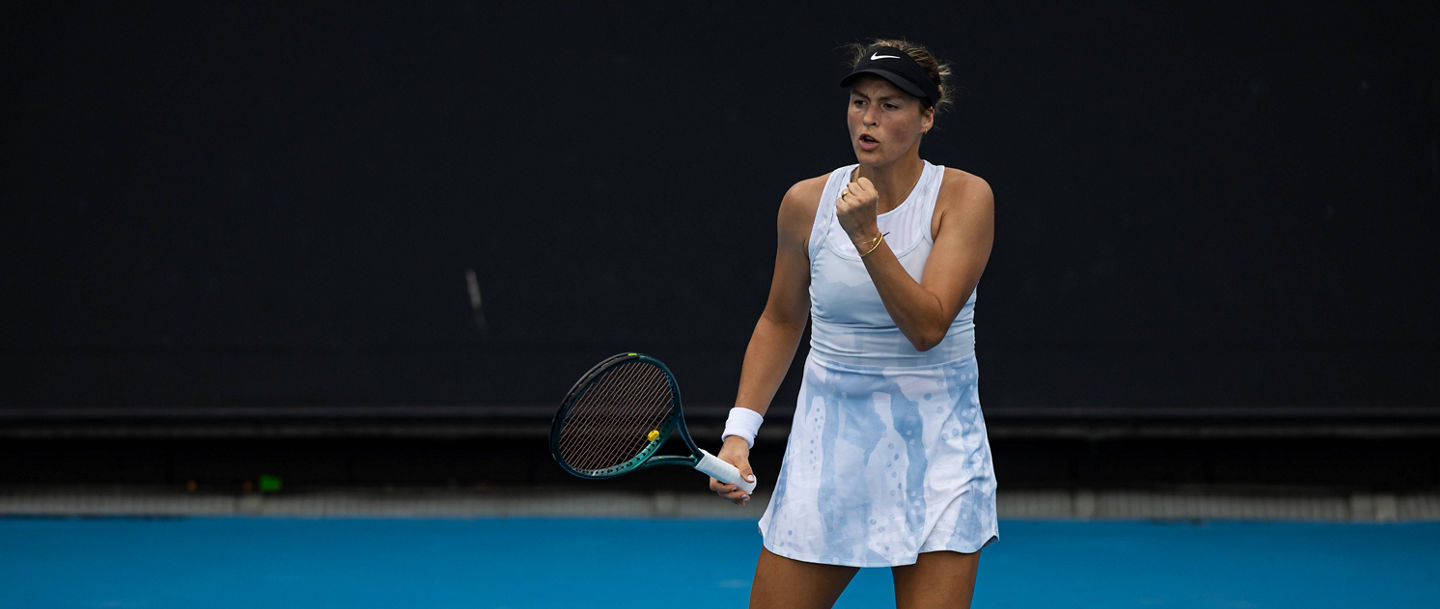 Tennis: Australian Open Jan 12, 2025 Melbourne, Victoria, Australia Tatjana Maria of Germany celebrates during her match against Bernarda Pera of United States of America in the first round of the women s singles at the 2025 Australian Open at Melbourne Park. Melbourne Melbourne Park Victoria Australia, EDITORIAL USE ONLY PUBLICATIONxINxGERxSUIxAUTxONLY Copyright: xMikexFreyx 20250112_szo_zg6_0070