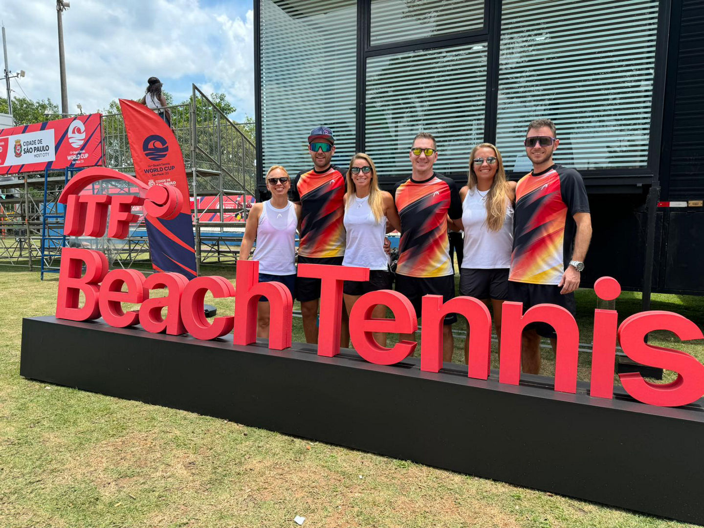 Die deutsche Beach Tennis Nationalmannschaft bei der WM 2023