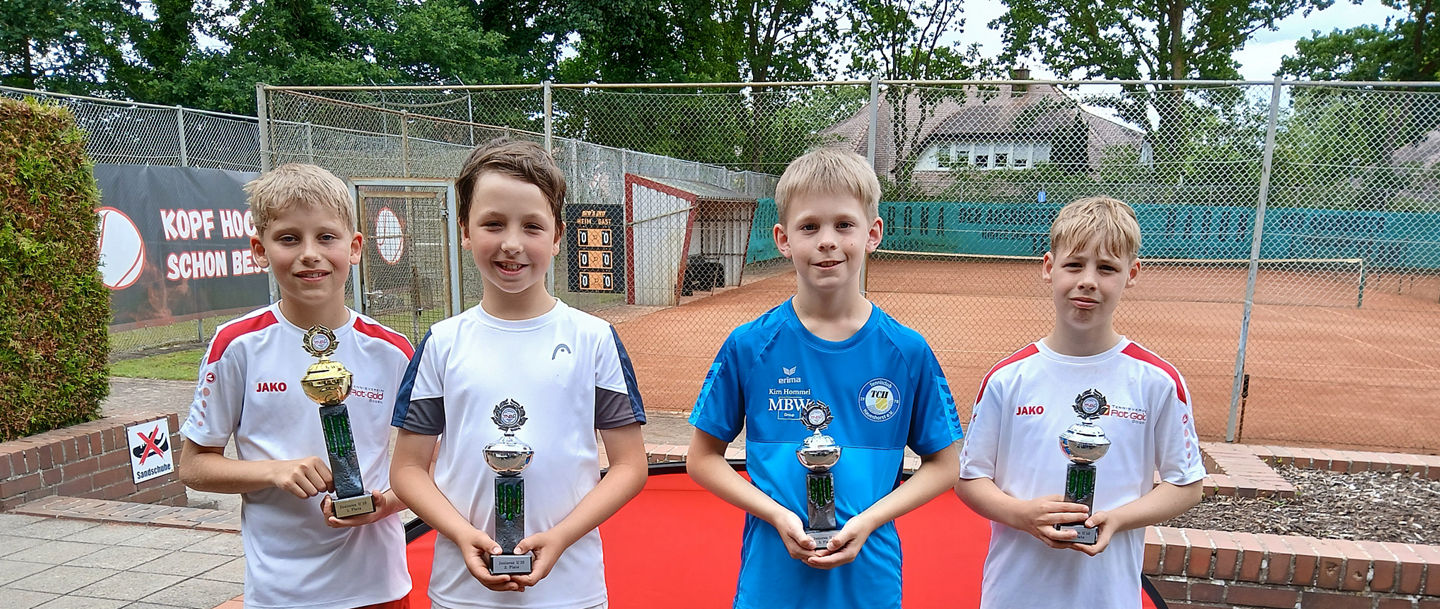 v.l.n.r Ben, Thore, Leif und Arvid