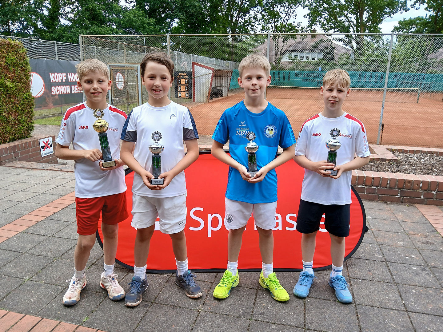 v.l.n.r Ben, Thore, Leif und Arvid