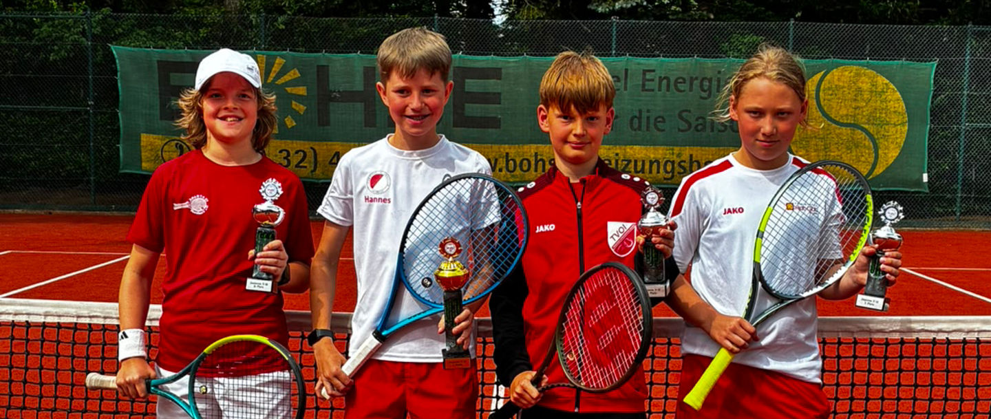 v.l.n.r Rick, Hannes, Felix, Joris