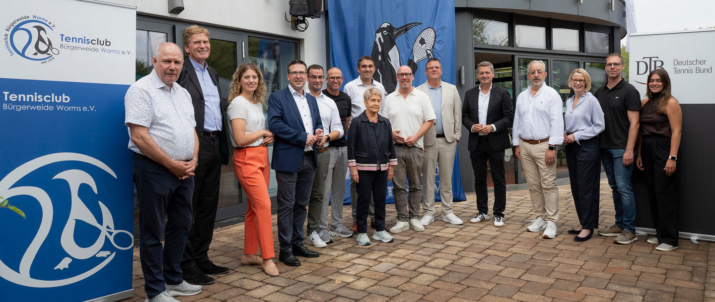 Zu Gast in Worms: DTB-Präsident Dietloff von Arnim und DTB-Vizepräsident Jan Hanelt