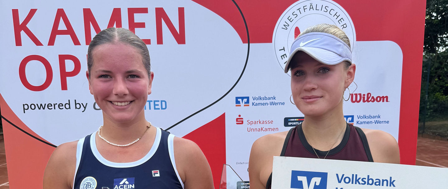 Ida Wobker (links) und Mariella Thamm bestritten möglicherweise eines der jüngsten Finals auf der ITF-Tour.