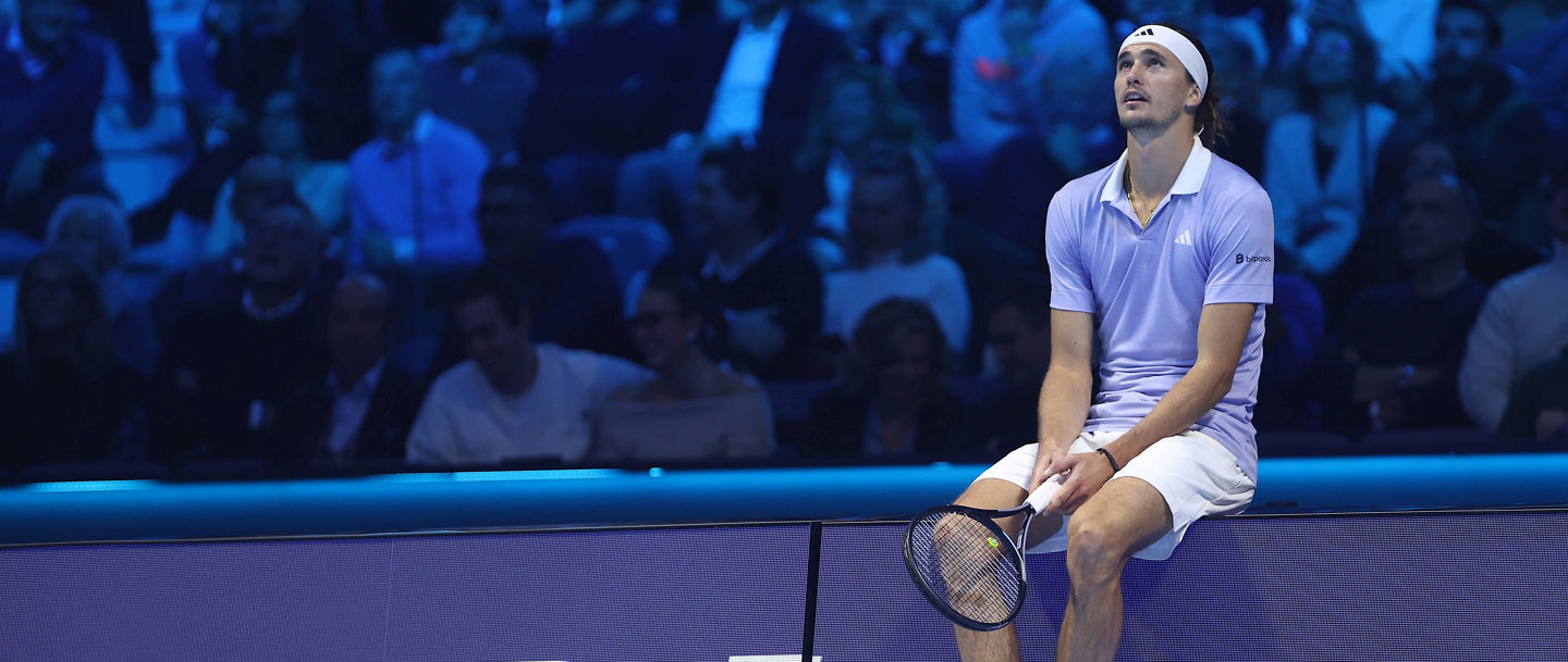 Alexander Zverev vs Taylor Fritz Alexander Zverev of Germany looks dejected during the semi-final singles match between Alexander Zverev of Germany and Taylor Fritz of USA on Day seven of the Nitto ATP, Tennis Herren World Tour Finals. Torino Inalpi Arena Italy Copyright: xMarcoxCanonierox