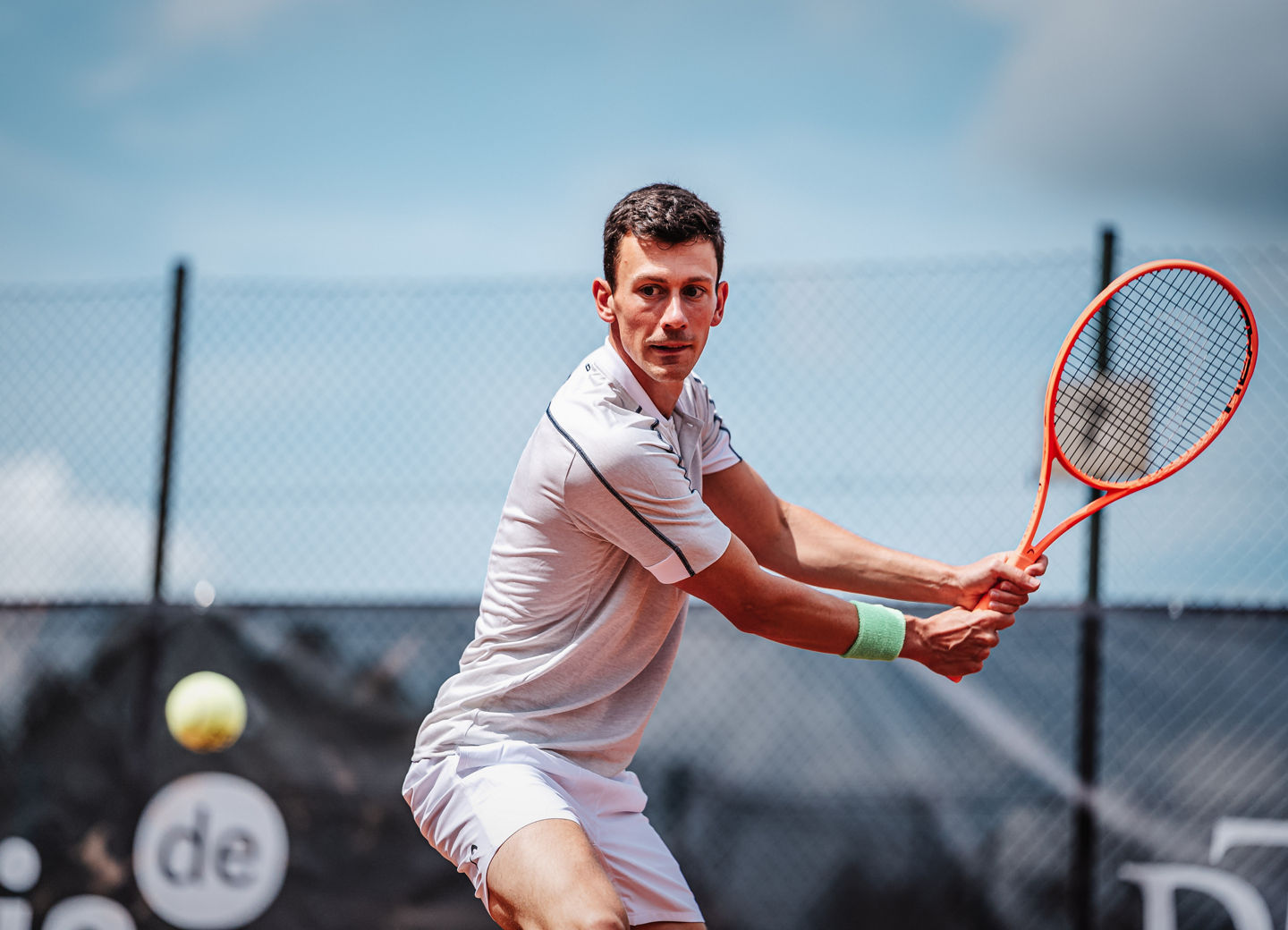 Tennisspieler Rückhand