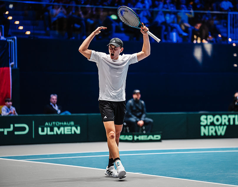 Justin Engel 2. Sieg im Davis Cup
