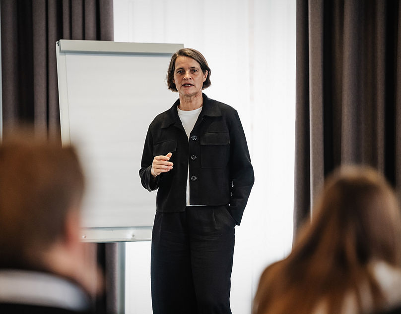 Veronika Rücker gab bei den Bitpanda Hamburg Open erste Einblicke in das Förderpoolkonzept.