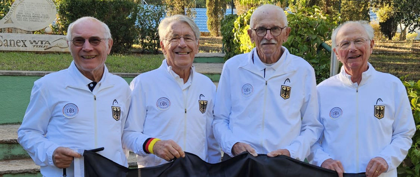 Team Germany M85. Von links: Hans Koller, Bernd M. Müller, Kurt Stief, Wolfgang Mai. 