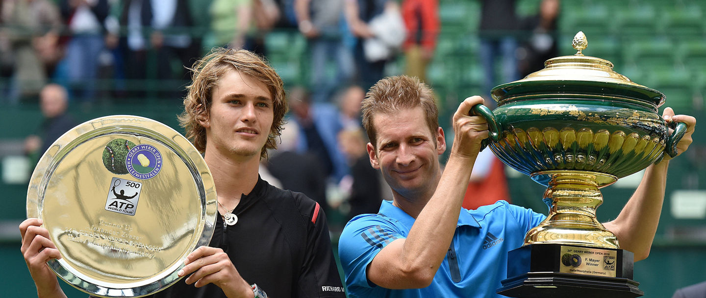 Alexander Zverev und Florian Mayer beim ATP Halle 2016