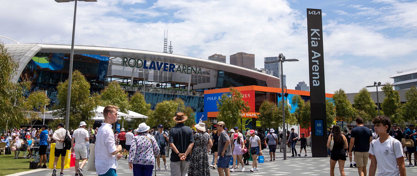 Blick auf die Rod Laver Arena in Melbourne