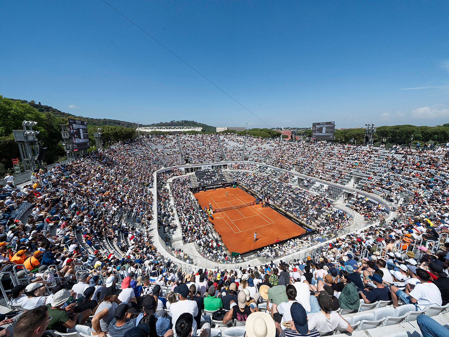May 16, 2024, Rome, Italy: General view inside Center Court during during the Men s Singles Quarterfinal on Day Eleven of the Internazionali BNL D Italia 2024 at Foro Italico in Rome, Italy. Tommy Paul won against Hubert Hurkacz 7-5, 3-6, 6-3 Rome Italy - ZUMAs197 20240516_aab_s197_130 Copyright: xStefanoxCostantinox