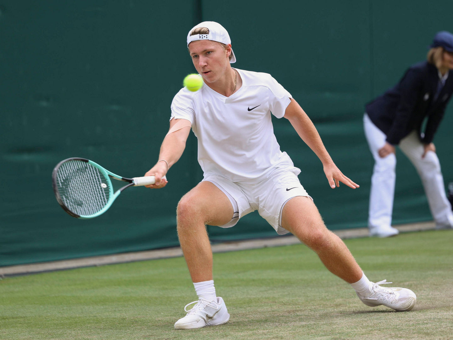 Max Schönhaus bei seinem Auftritt in Wimbledon 2024