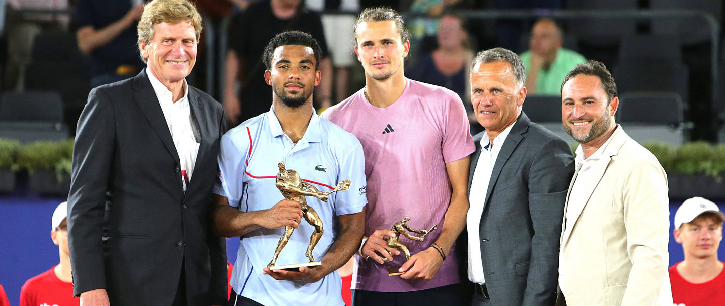 Tennis Herren ATP, Tennis Herren Tennis Herren Tour 500 European Open Hamburg, Hamburg Open ATP 500 2024 , 21.07.2024 , Finale , Dietloff v. Arnim , Arthur Fils FRA , Christoph Holstein , Enric Molina *** Tennis Men ATP, Tennis Men Tour 500 European Open Hamburg, Hamburg Open ATP 500 2024 , 21 07 2024 , Final , Dietloff v Arnim , Arthur Fils FRA , Christoph Holstein , Enric Molina Copyright: FernandoxSoares