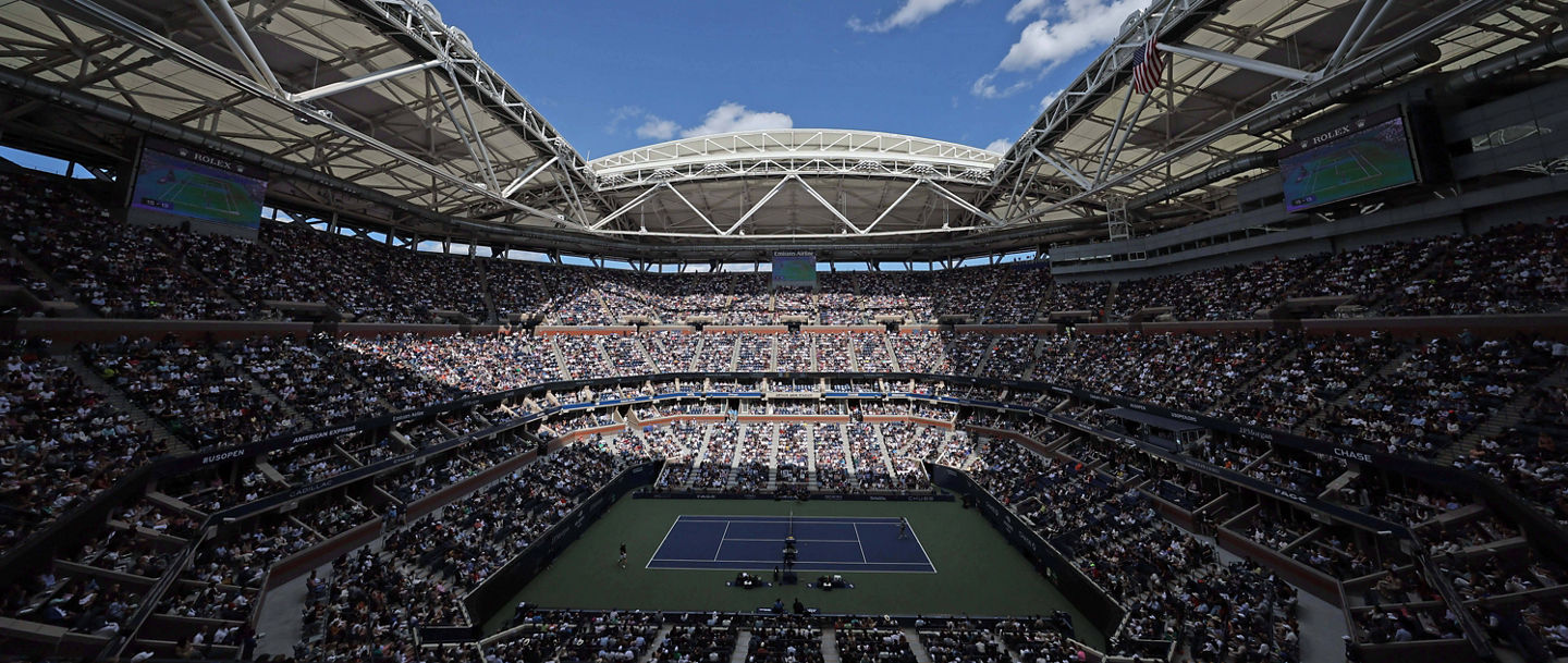 General view of stadium Arthur Ashe with Jannik Sinner Ita wins the championship final at the US Open 2024 against Taylor Fritz TENNIS : US Open 2024 08/09/2024 AntoineCouvercelle/Panoramic PUBLICATIONxNOTxINxFRAxBEL