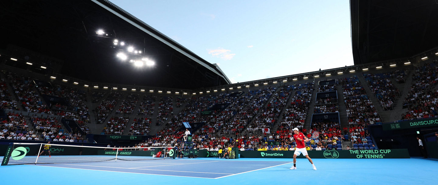 Kei Nishikori JPN, SEPTEMBER 14, 2024 - Tennis : 2024 Davis Cup world group first round match between Japan and Colombia, Singles match 2 at Ariake Coliseum, Tokyo, Japan. NoxThirdxPartyxSales PUBLICATIONxNOTxINxJPN 266473982
